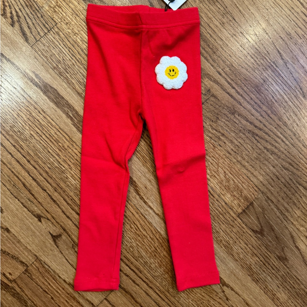Petite Hailey leggings with smiley face patch
